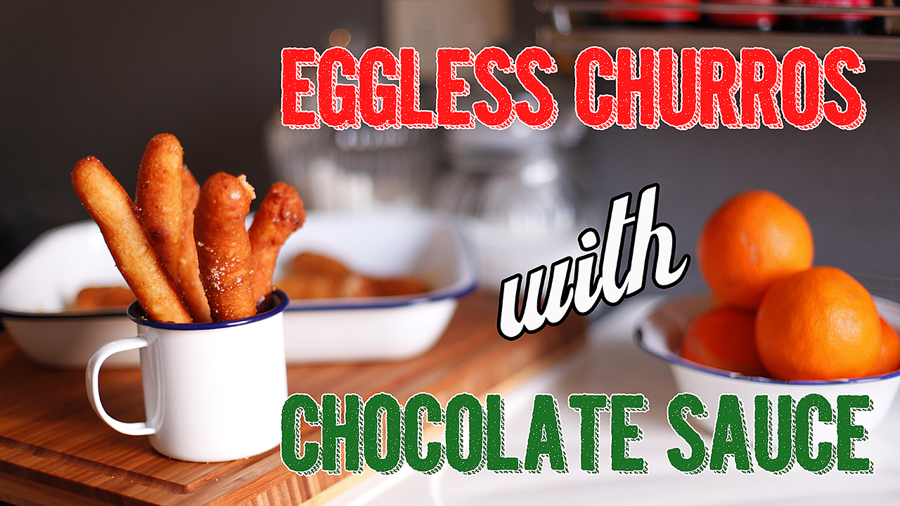 Video !! Churros fatti a mano, senza uova con salsa al cioccolato